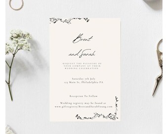 Editable Wedding Invitation Template