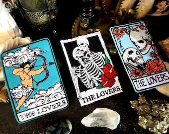 Liebhaber Tarot Karte Gestickter Aufnäher - Aufbügler Hexerei Applikation