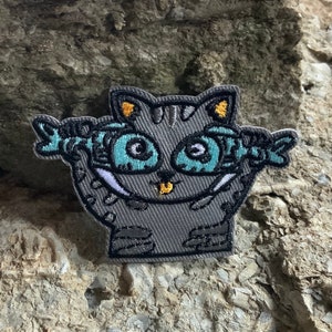 Funny Cat Fish Eye Lens Patch - Inspirational Patch Embroidered Iron-On For Your Backpack, Purse, Hat, Jacket Kitten Lover Gift Meme Animal