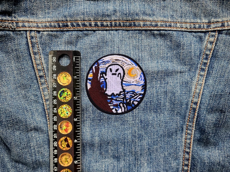 Van Gogh Ghost Embroidered Patch – Iron-on Art History Humor - Etsy