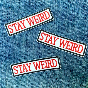 Mantente raro - Bordado termoadhesivo para mochila, bolso, sombrero o chaqueta - Humor meme divertido estilo vintage