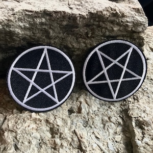PENTAGRAM STAR Patch Embroidered - Iron-On For Your Backpack, Purse, Hat, Jacket - Occult Wiccan Witch Goddess Metaphysical Tarot Magic