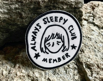 Immer Sleepy Club Aufnäher - Lustiges Introvertiertes Aufnäher