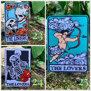 Tarot Card Patches Embroidered Iron-On For Your Backpack, Purse, Hat, Jacket Wicca Witch Goddess Goth Nature Magic Love Occult Astrology image 5