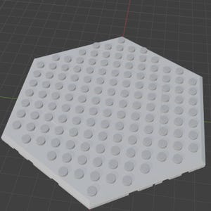 Customized Lego Compatible Hexagonal Base Plates