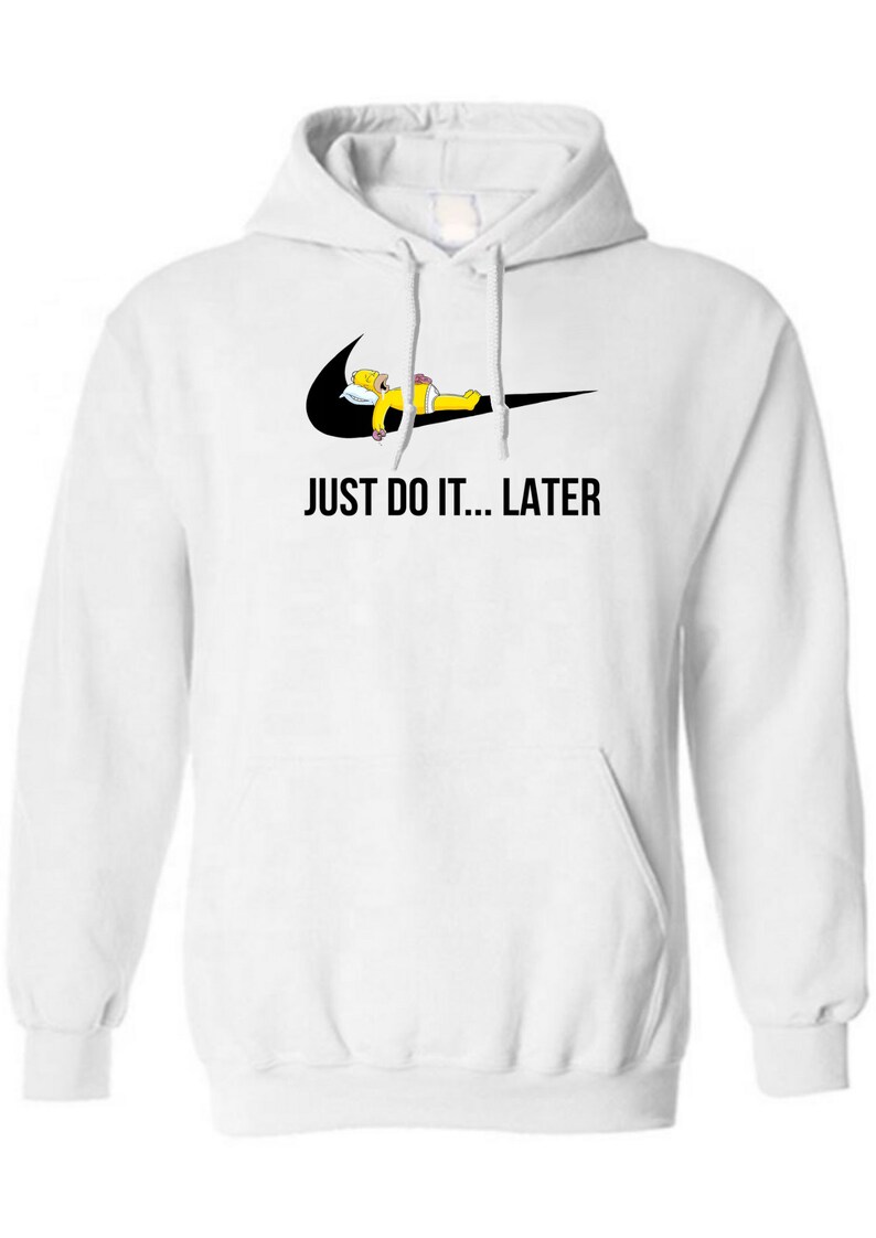 Funny Homer Simpson Just Do It...later Polyester Hoodie Mens Womens