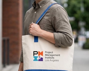 Special Edition PMI Los Angeles Chapter Canvas Zippered Tote Bag