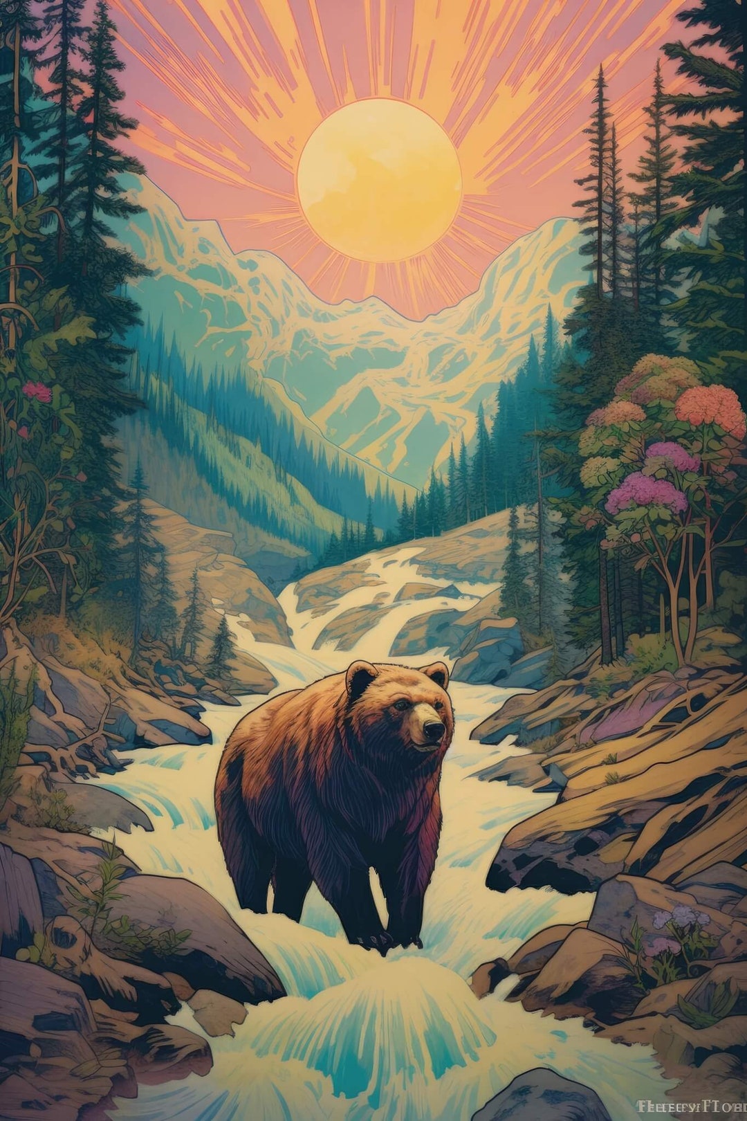 Museumgrade Paper Matte Poster in Harmony Echoes of the Wilderness