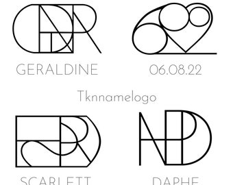 Name Art Design, Custom Name Logo, Minimalist Logo, Name Logo for Tattoo, Monogram Logo, Personalized Gift