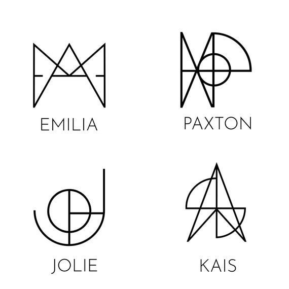 Custom Name Logo, Name Logo Design, Letter Tattoo, Personalized Gift, Minimalist Monogram Design, Tattoo Name Logo