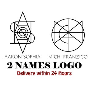 Logotipo de 2 nomes, design de logotipo de nome personalizado, logotipo pronto, logotipo de nome SVG, logotipo de nome personalizado, logotipo de carta, logotipo minimalista