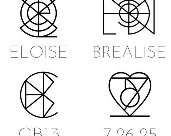 Custom Name Logo, Name Logo Design, Letter Tattoo, Personalized Gift, Minimalist Monogram Design, Tattoo Name Logo, TikTok Logo