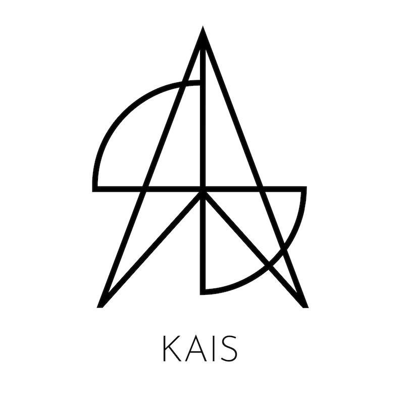 May include: Black and white geometric logo with the word "KAIS" underneath.