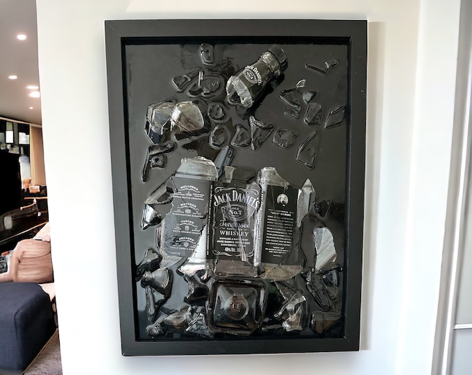 Jack Daniels Broken Bottle Art Etsy jack-daniels-broken-bottle-art-etsy