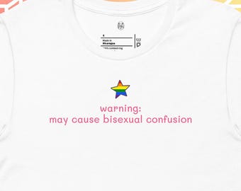 puede causar confusión bisexual / camiseta del orgullo arcoíris, camiseta del mes del orgullo, camiseta LGBTQ+, regalos del orgullo, camiseta del orgullo gay