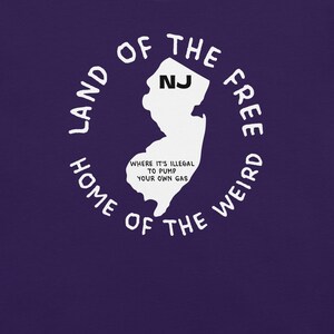 Camiseta del estado de Nueva Jersey, camiseta con el mapa de Nueva Jersey, camiseta con leyes estatales raras, camiseta con gráficos de Nueva Jersey, camiseta con ciudades de Nueva Jersey, camiseta ingeniosa