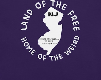 New Jersey State Shirt, New Jersey Map Shirt, Weird State Laws Tshirt, New Jersey Graphic Tee, New Jersey Cities Shirt, Witty Tshirt