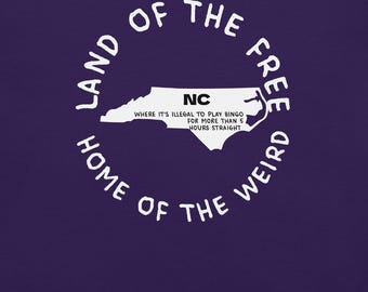 North Carolina State Shirt, North Carolina Map Shirt, Weird State Laws Tshirt, NC Graphic Tee, North Carolina Cities Shirt, Witty Tshirt