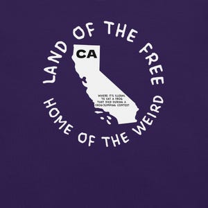 Camiseta del estado de California, camiseta con el mapa de California, camiseta con leyes estatales raras, camiseta con gráficos de California, camiseta con ciudades de California, camiseta ingeniosa