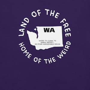 Shirt staat Washington, shirt Washington kaart, T-shirt Weird State Laws, Washington Graphic Tee, shirt Washington Cities, geestige T-shirt