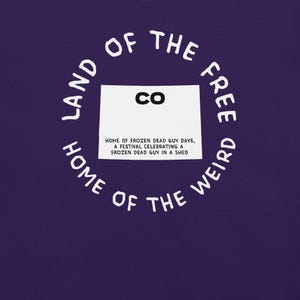 Camiseta del estado de Colorado, camiseta con el mapa de Colorado, camiseta con leyes estatales raras, camiseta con gráficos de Colorado, camiseta con ciudades de Colorado, camiseta ingeniosa, camiseta con estados de EE. UU.