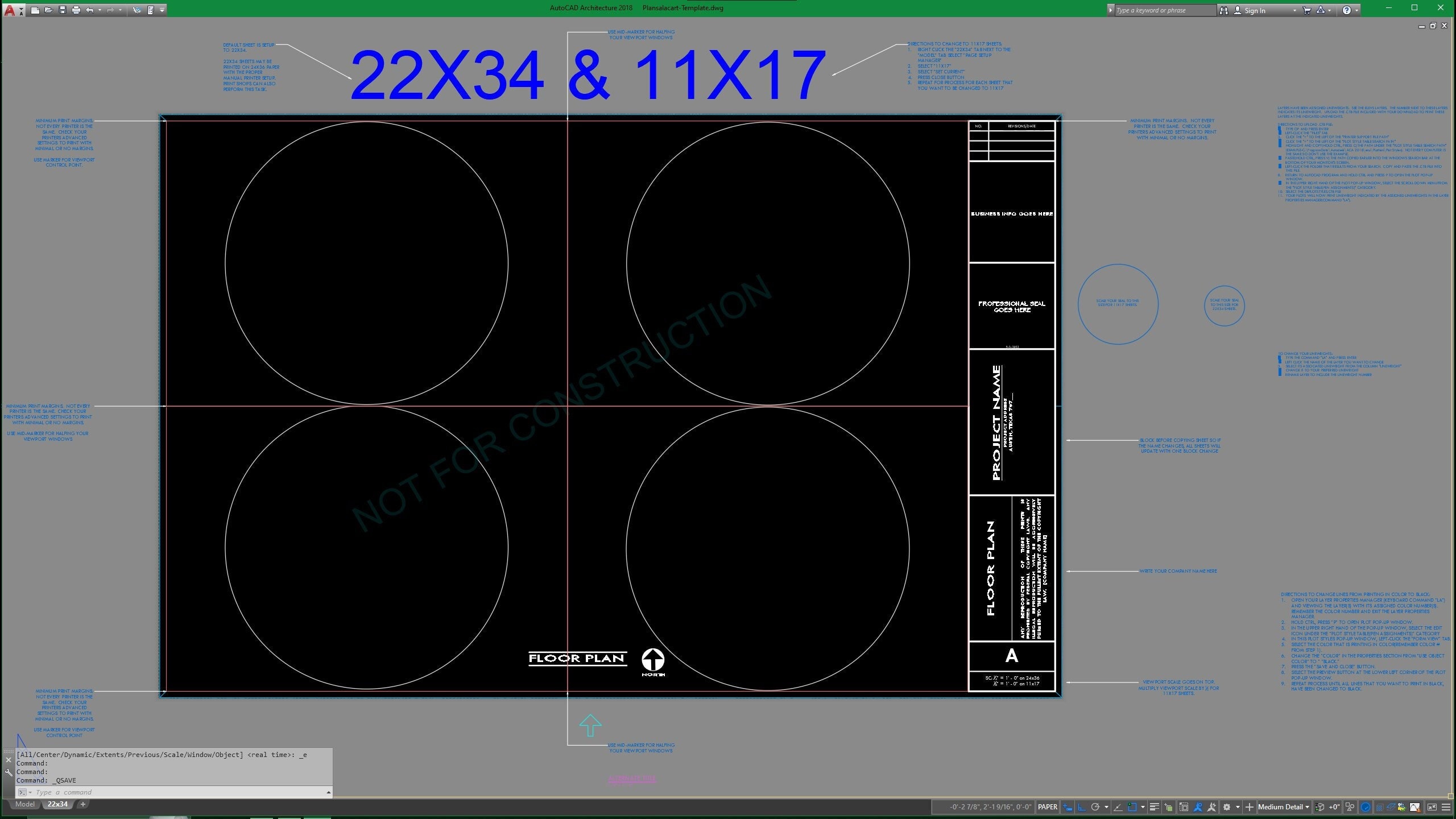Autocad Title Block Template Etsy