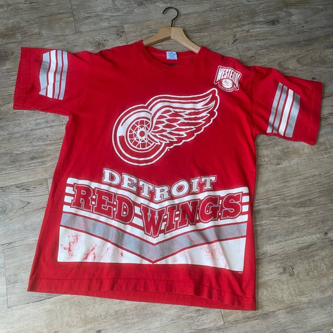90s Salem Detroit Red Wings Vintage T-shirt - Etsy