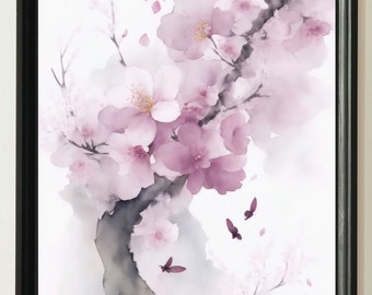 Cherry blossom in watercolor