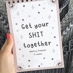 12 Wochen Sweary Affirmation Planer, Wöchentlicher Organizer, Tägliche To-Do Liste, Produktiver Plan Kalender, Tarot Karten Stil, Home Office Schreibtisch Kalender
