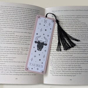 Stier Lesezeichen, Tarot Karte Lesezeichen, Kleine Geschenke für Liebhaber, Bücherwurm, Geschenke für Liebhaber, Bücherwurm, Mit oder ohne Quaste