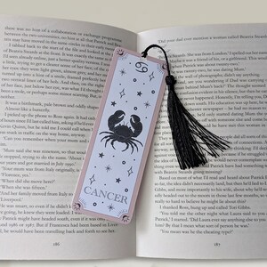 Krebs Lesezeichen, Tarot Karte Lesezeichen, Bücherwurm, Kleine Geschenke für Liebhaber, Bücherwurm, Mit oder ohne Quaste