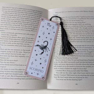 Skorpion Lesezeichen, Tarot Karte Lesezeichen, Bücherwurm, Kleine Geschenke für Liebhaber, Bücherwurm, Mit oder ohne Quaste