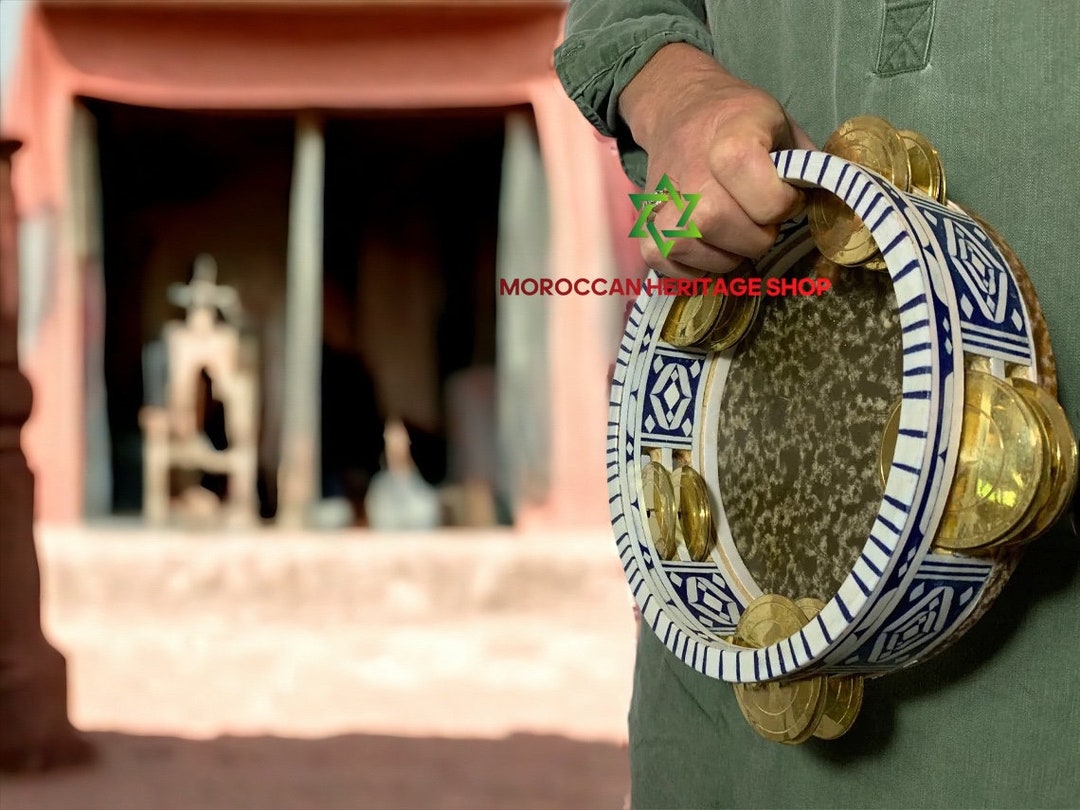 Moroccan “RIQ” Traditional Tambourine - Etsy
