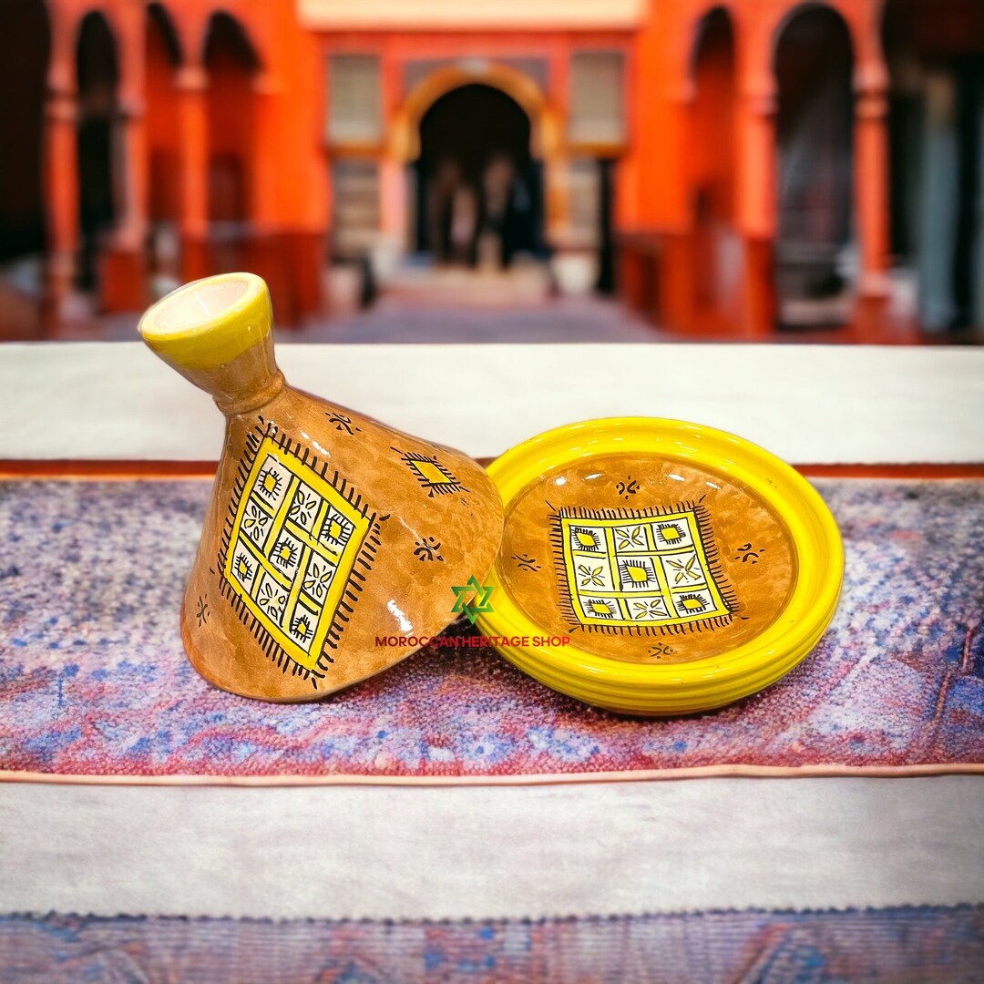Hand-painted Moroccan Tagine Pottery Handmade Tagine for Serving