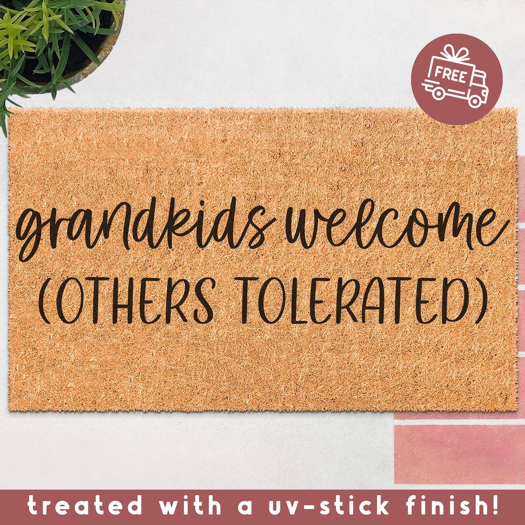 Grandkids Here Doormat, Grandparents Gift, Mothers Day Gift