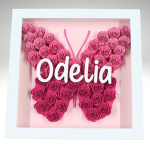 Custom Butterfly Flower Shadow Box