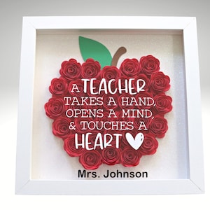 Teacher Appreciation Flower Shadow Box