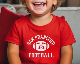 Toddler 2T, 3T, 4T, 5/6T San Francisco Football Shirt, San Francisco  Shirt, San Francisco Football Tshirt, Retro Football Crewneck