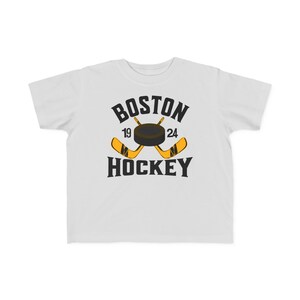 Toddler 2T, 3T, 4T, 5/6T Hockey Shirt, Boston Shirt, Boston Hockey Tshirt, Retro Hockey Crewneck, Boston Hockey Kids Shirt image 5