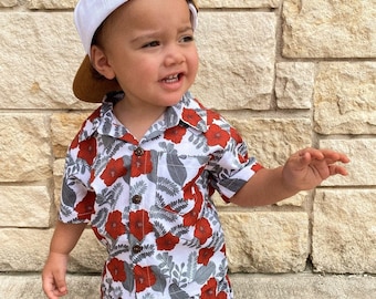 Kids’ Tropical Shirt | Boys Tropical Themed Birthday Outfit | Tropical Baby Shower Gift | Beach Baby Clothes | Summer Boy Clothes