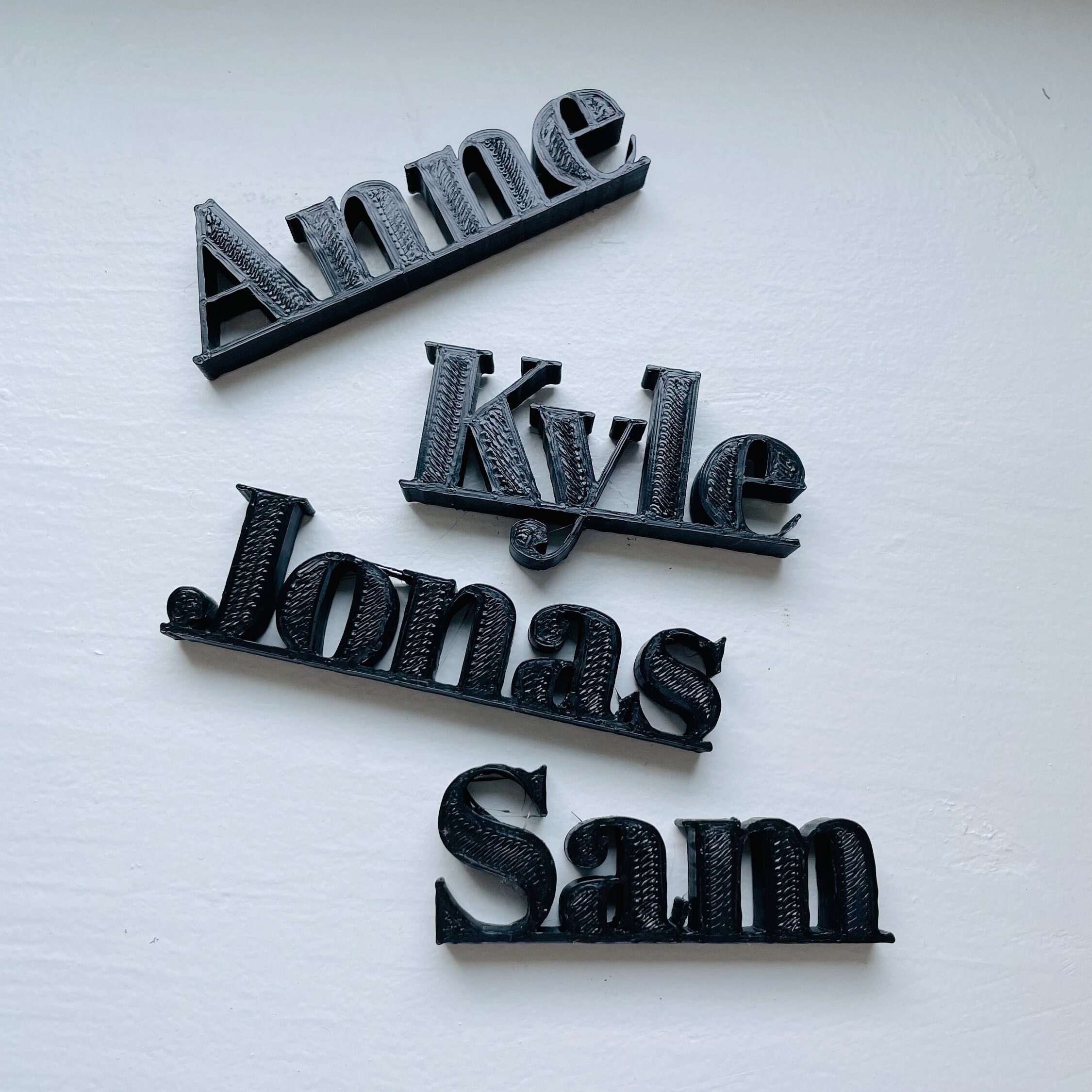 Wedding Place Names Table Name Tags 3D Printed Names Etsy