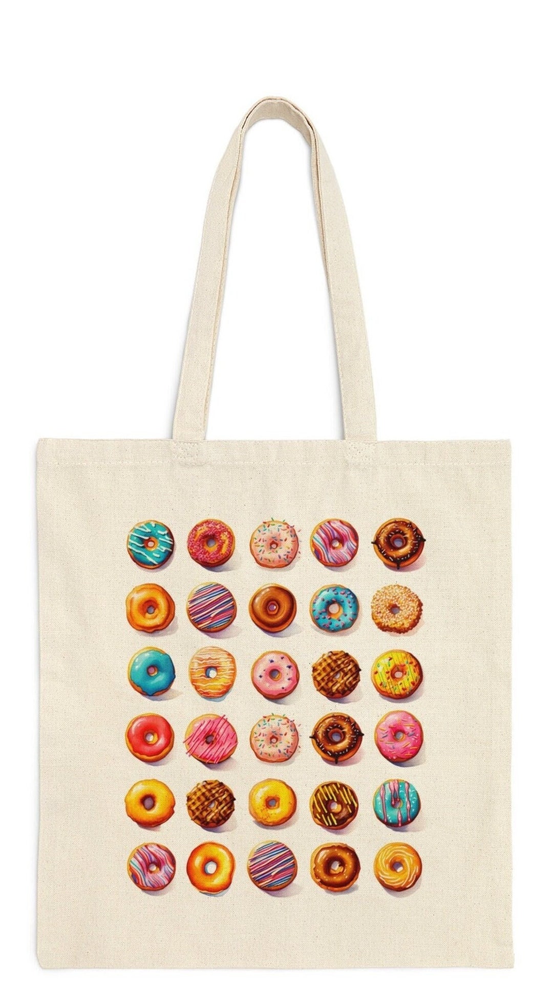Donut. Tote Bag Dunkin Donuts Cotton Canvas Tote Bag Donut Etsy
