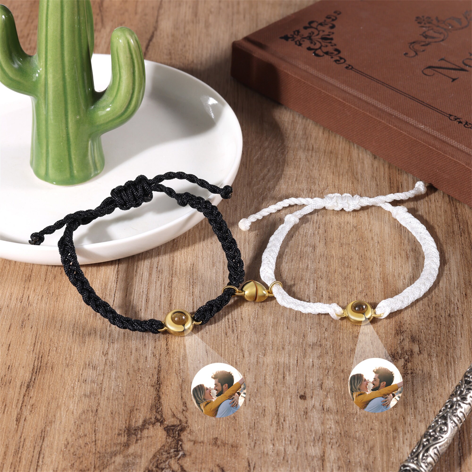 Bracelet with outlet magnets for couples