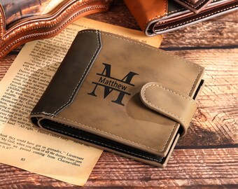 Personalized Leather Wallet | Premium Quality | Slim Wallet for Men | Anniversary, Groomsmen, Birthday, Valentine's Gift, Gift for Dad