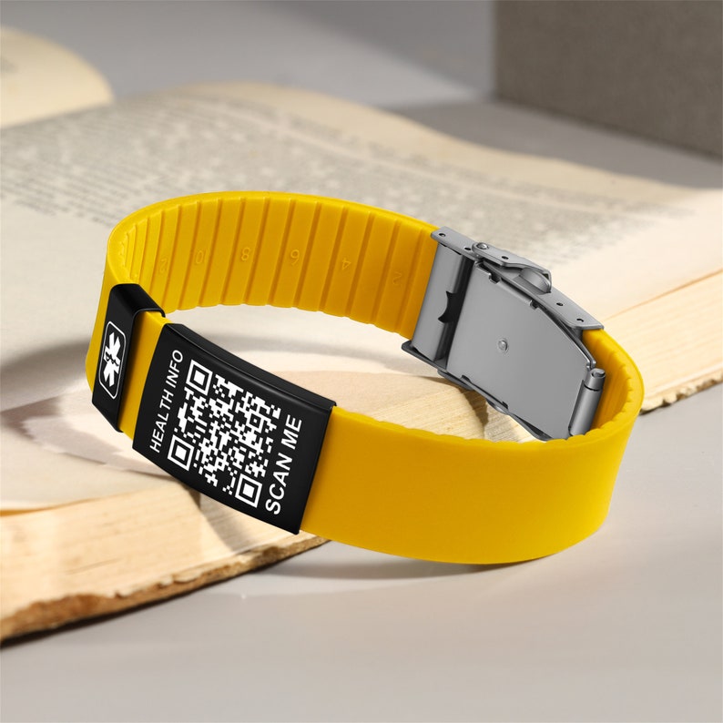 Personalised QR Code Medical ID Bracelet,medical Alert Bracelet,medical