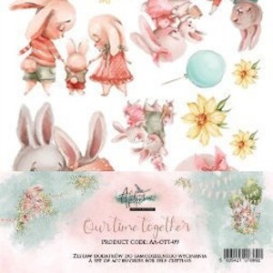 6x12, 10 feuilles, Ensemble d’extras pour la coupe, Our Time Together, Art Alchemy, Scrapbooking Paper set, Card Stock
