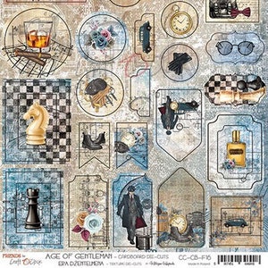 Kollektion AGE OF GENTLEMAN, Craft O'Clock, Kartonstanzen, Scrapbooking-Verzierung, Weihnachtsmuster