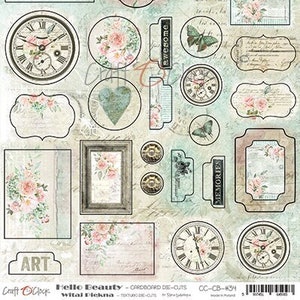 Colección HELLO BEAUTY, Craft O'Clock, Troqueles de cartón, Adorno de Scrapbooking, Patrón navideño