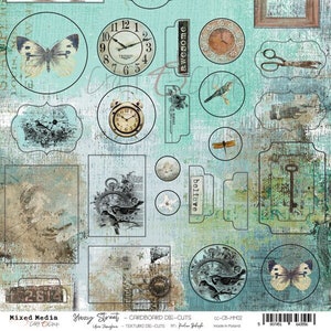 Colección HAZY STREET, Craft O'Clock, Troqueles de cartón, Adorno de Scrapbooking, Patrón navideño