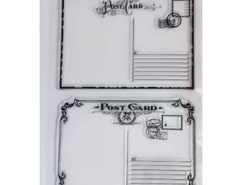 Silicone Stamp | Vintage Postcard Border Edge Silicone Transparent Stamp | Card Making & Scrapbook Decoration
